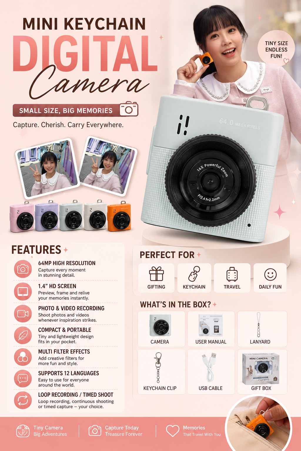 Mini Camera Keychain