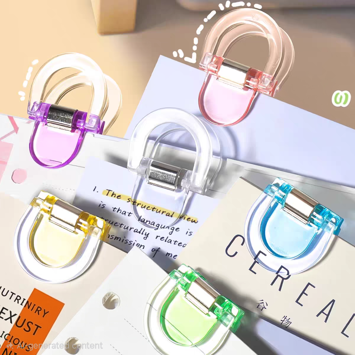 Candy Lock Paper Holders Clips
