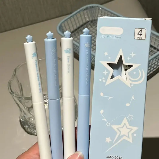 Set of 4 Star Top Click Pens