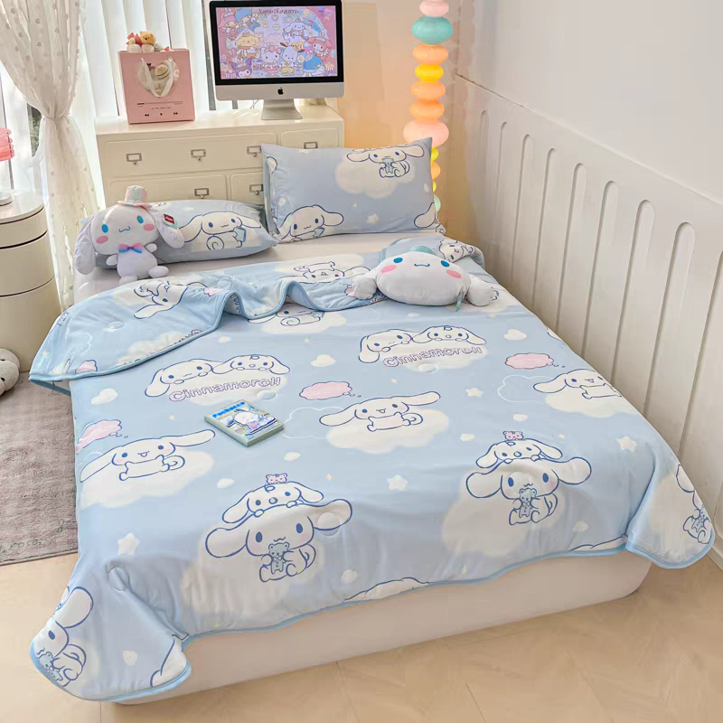 Pre - Order Official Merch Sanrio Hello Kitty Kuromi Cinnamoroll My Melody Comforter Set