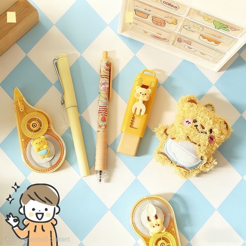 Honey Bear Desk Stationery Survival Kit 🧸✨