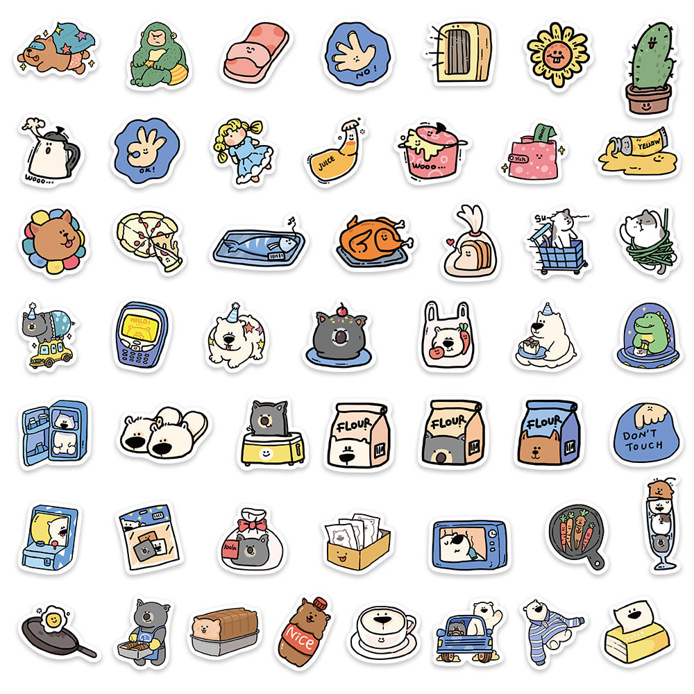 PS5 Set of 100 Kawaii Cozy Bear & Animal Sticker Pack