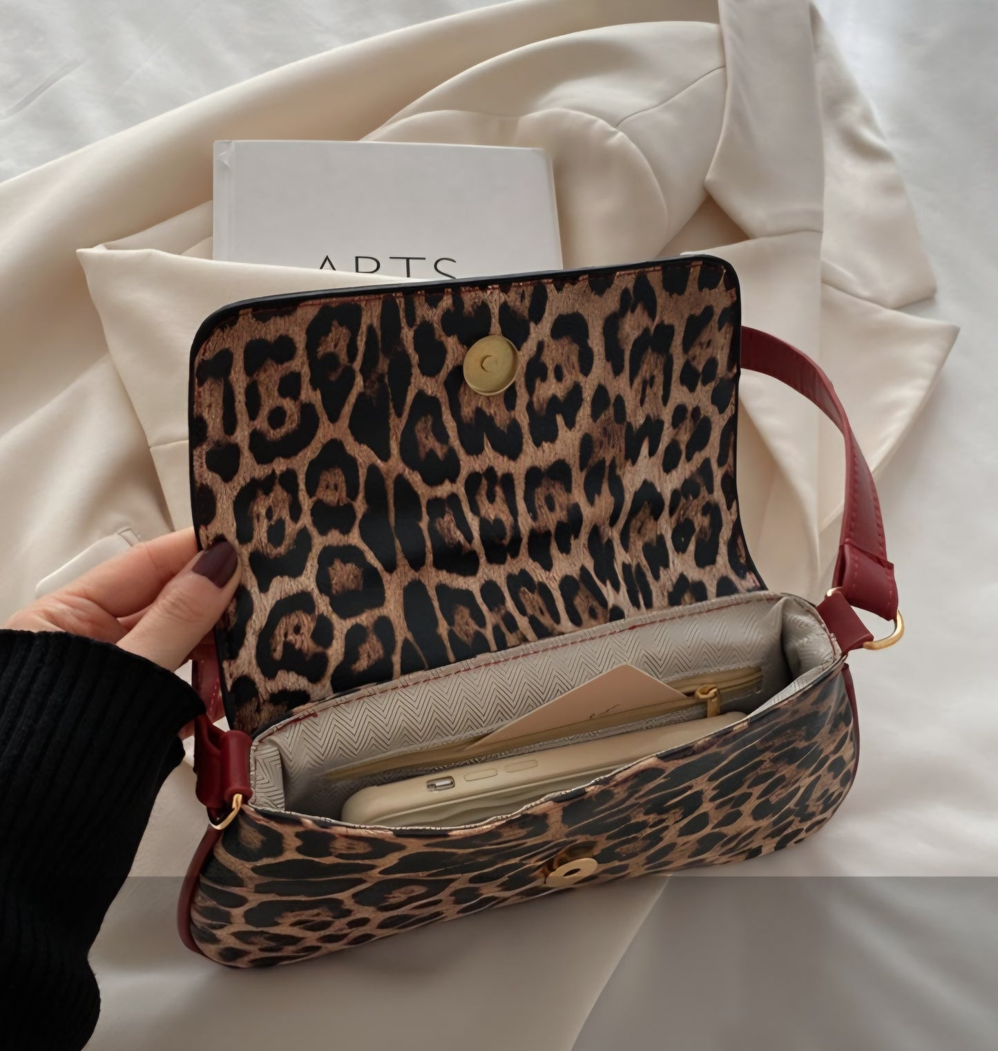 Midnight Luxe Buckle Shoulder Bag