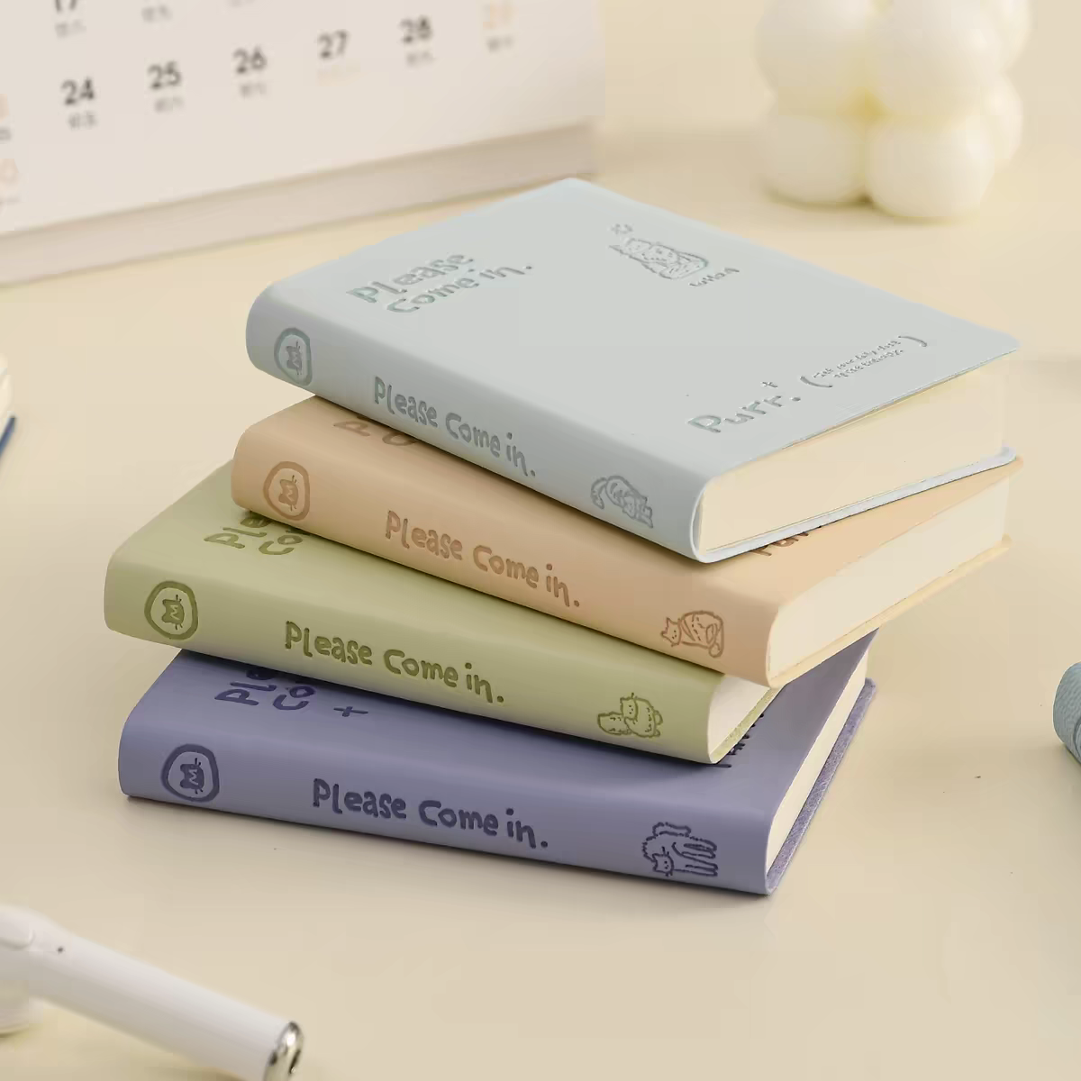 Pastel Purr Cat Hardcover Pocket Notebook