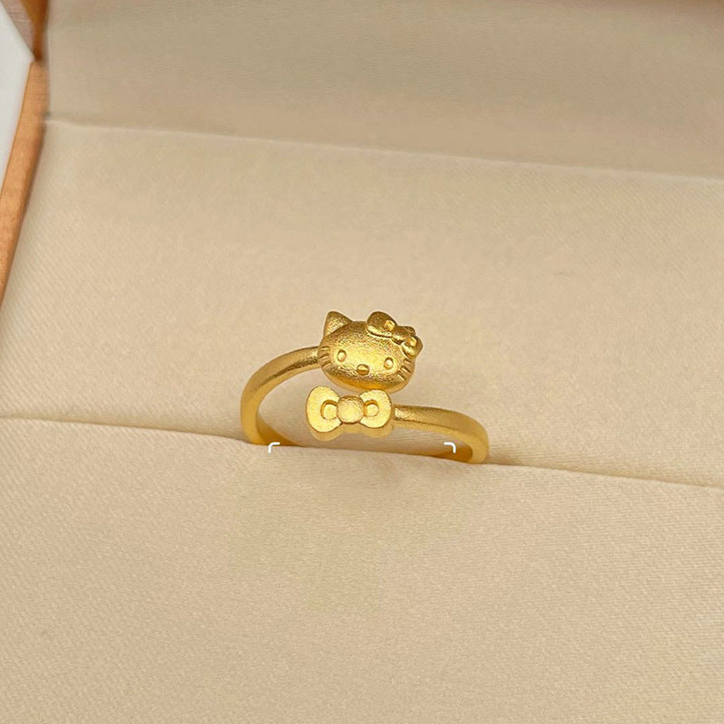 Hello Kitty Gold Resizeable Ring