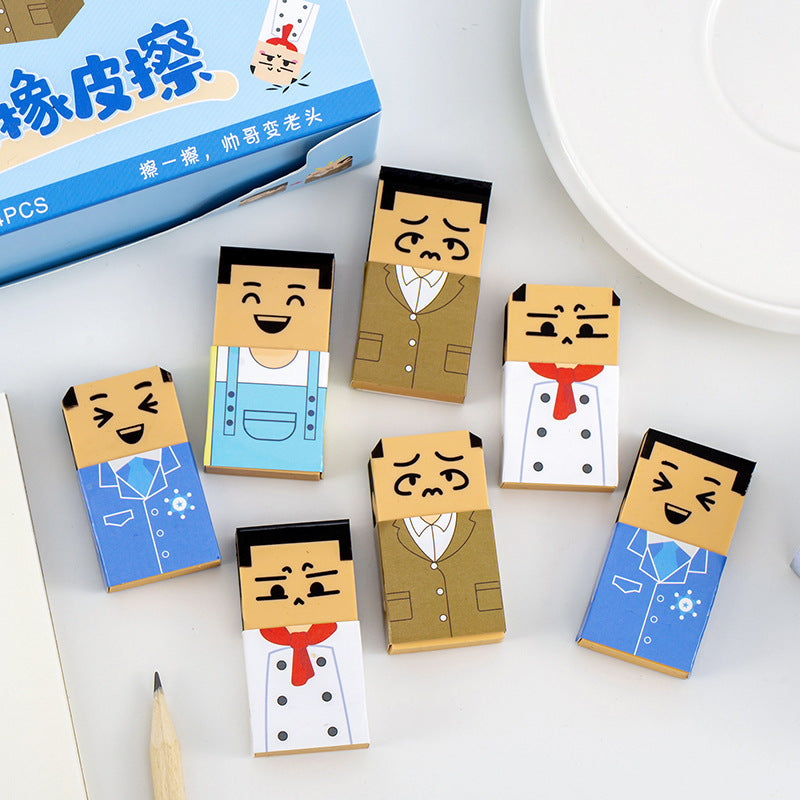 🧽 Kawaii Little Balding Man Eraser ✨