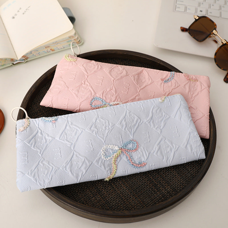 Pastel Bow Pencil Pouch