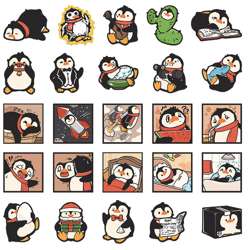 PS9 Set of 50 Cute Penguin Adventure Sticker Pack