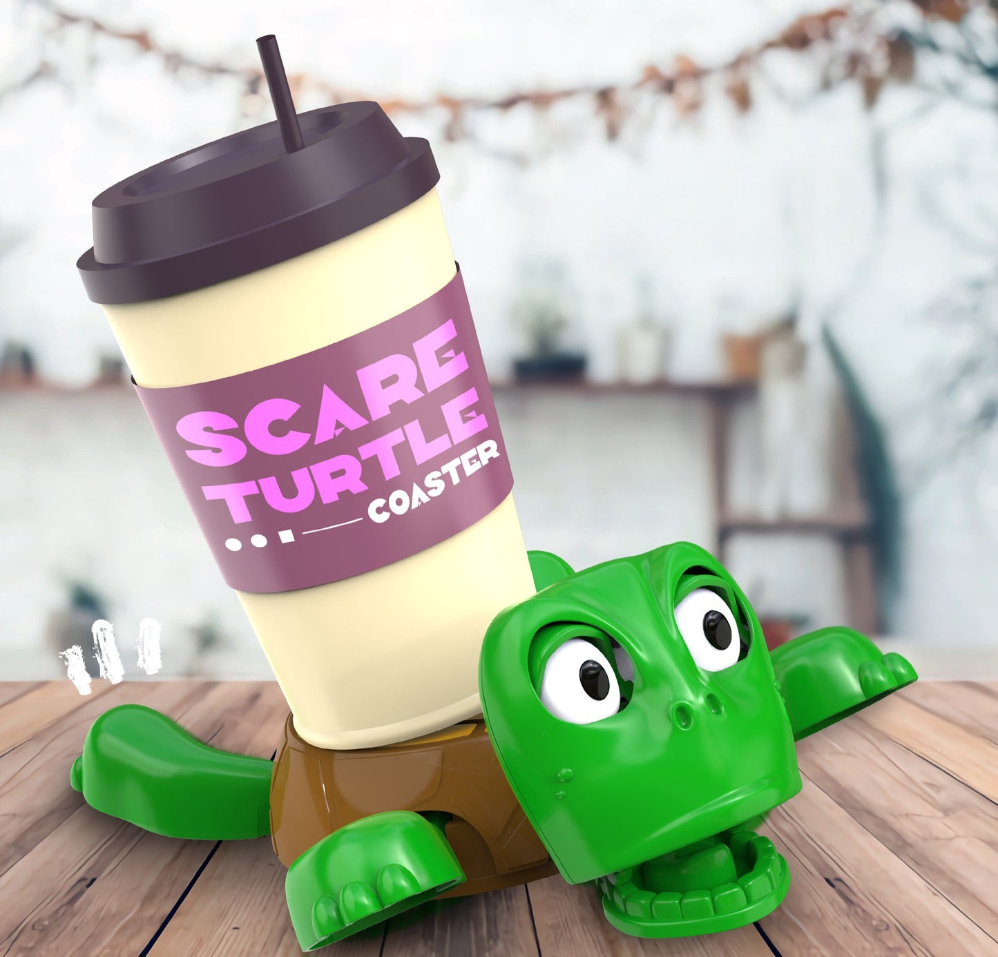 Scared Tutle Phone Holder / Cup Coaster