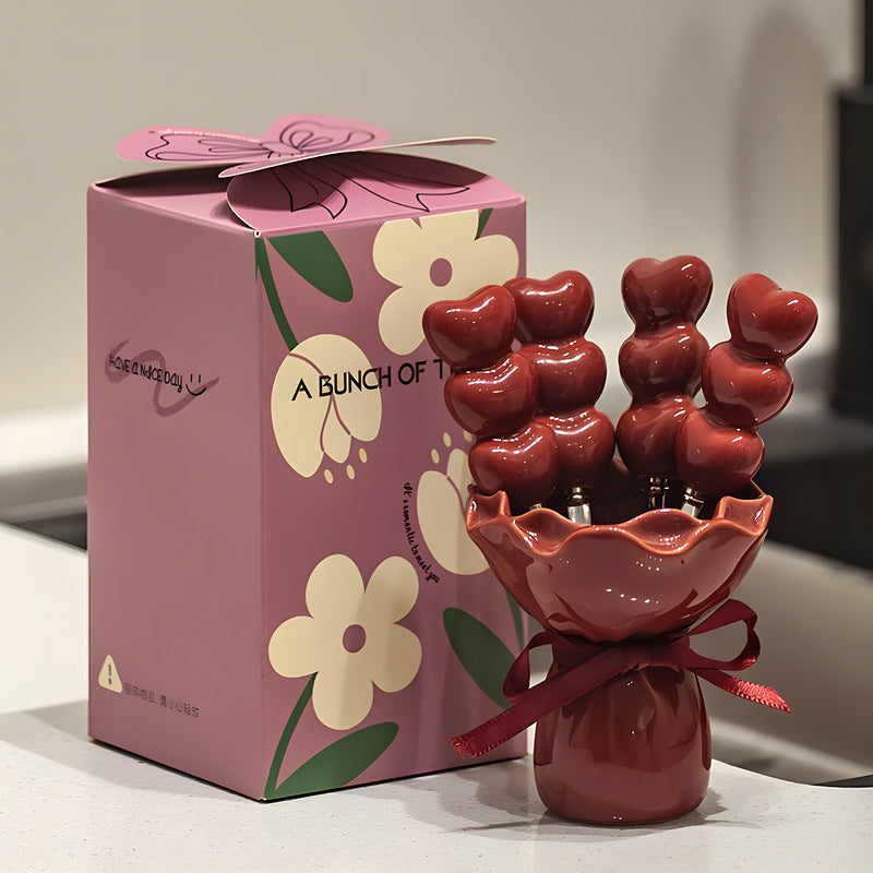 Love Bites Dessert Forks Ceramic Bouquet