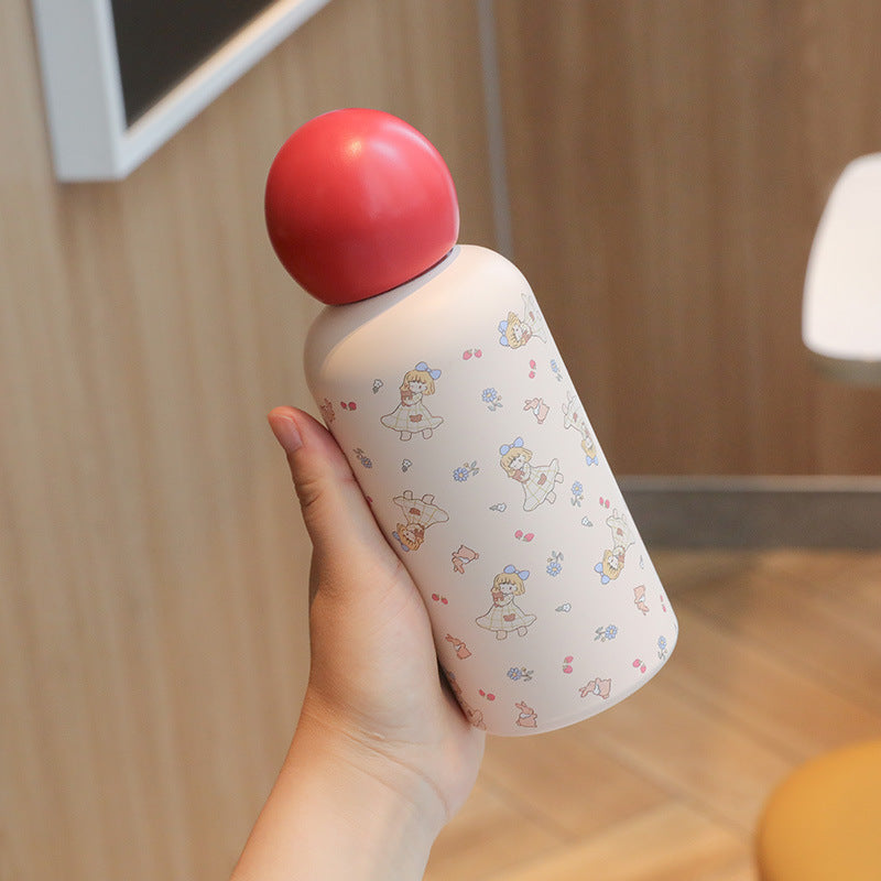 Cute Printed Handheld Thermos Water Bottles