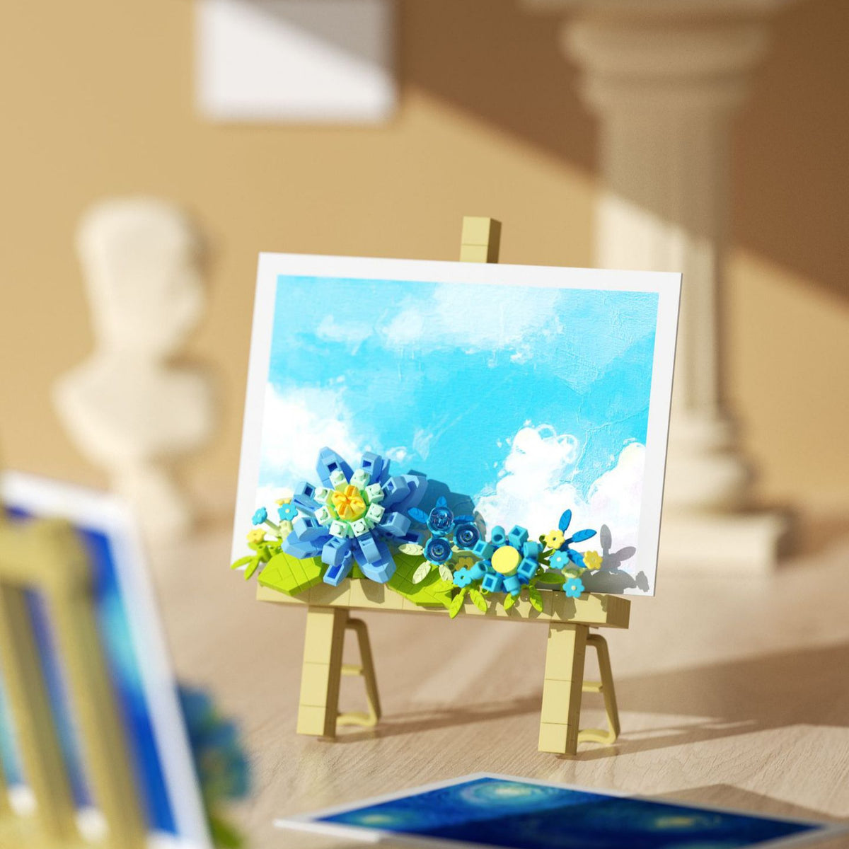 DIY 3D Art Exhibition Floral Building Blocks 🎨🌸