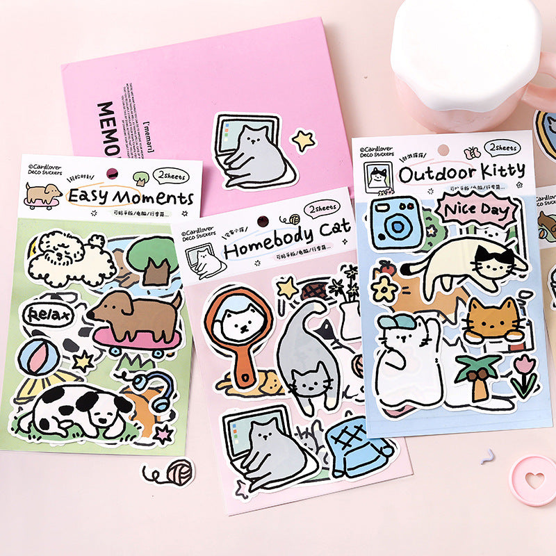 Kawaii Dogs & Cats Laptop Sticker Sheets – 2 Sheets