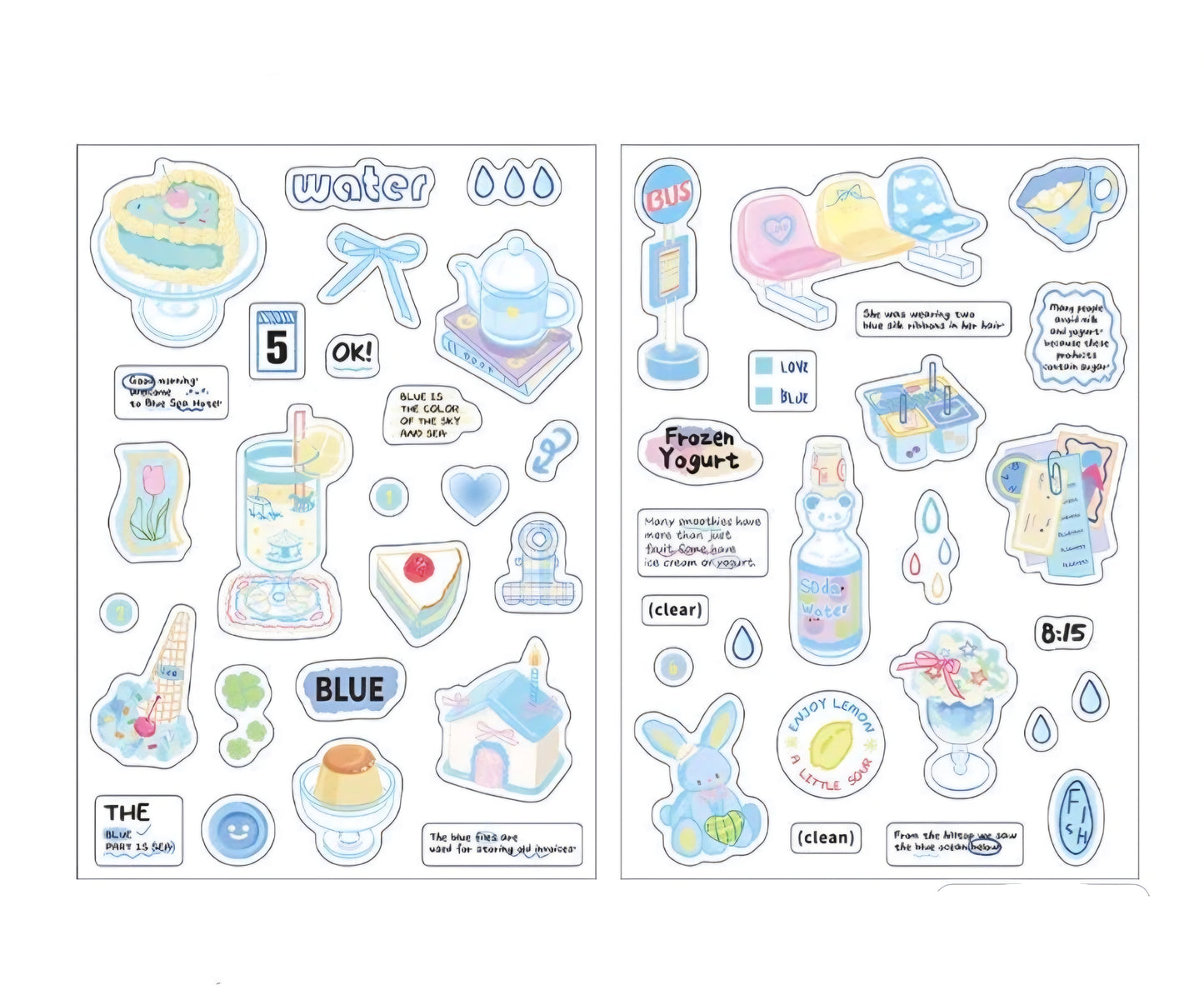 🌈 Papermore Set of 2 Aesthetic Sticker Sheets Set ✨📒🍰