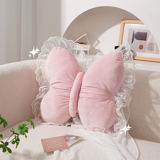 Flutter Lace Butterfly Plushie Cushion