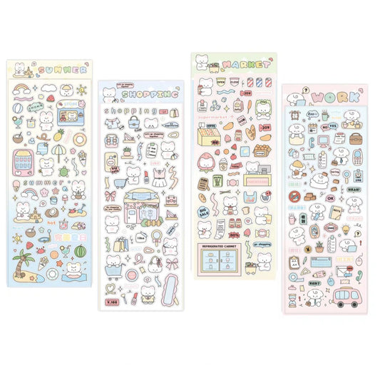 Kawaii Themed Sticker Sheets
