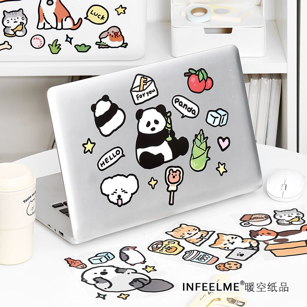 Kawaii Doodle PET Laptop iPad Stickers (2 Sheets)