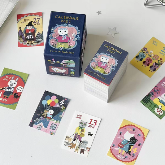Pre - Order Cute 2027 365 Days Tear-Off Desk Calendar – Daily Illustrated Calendar ✨