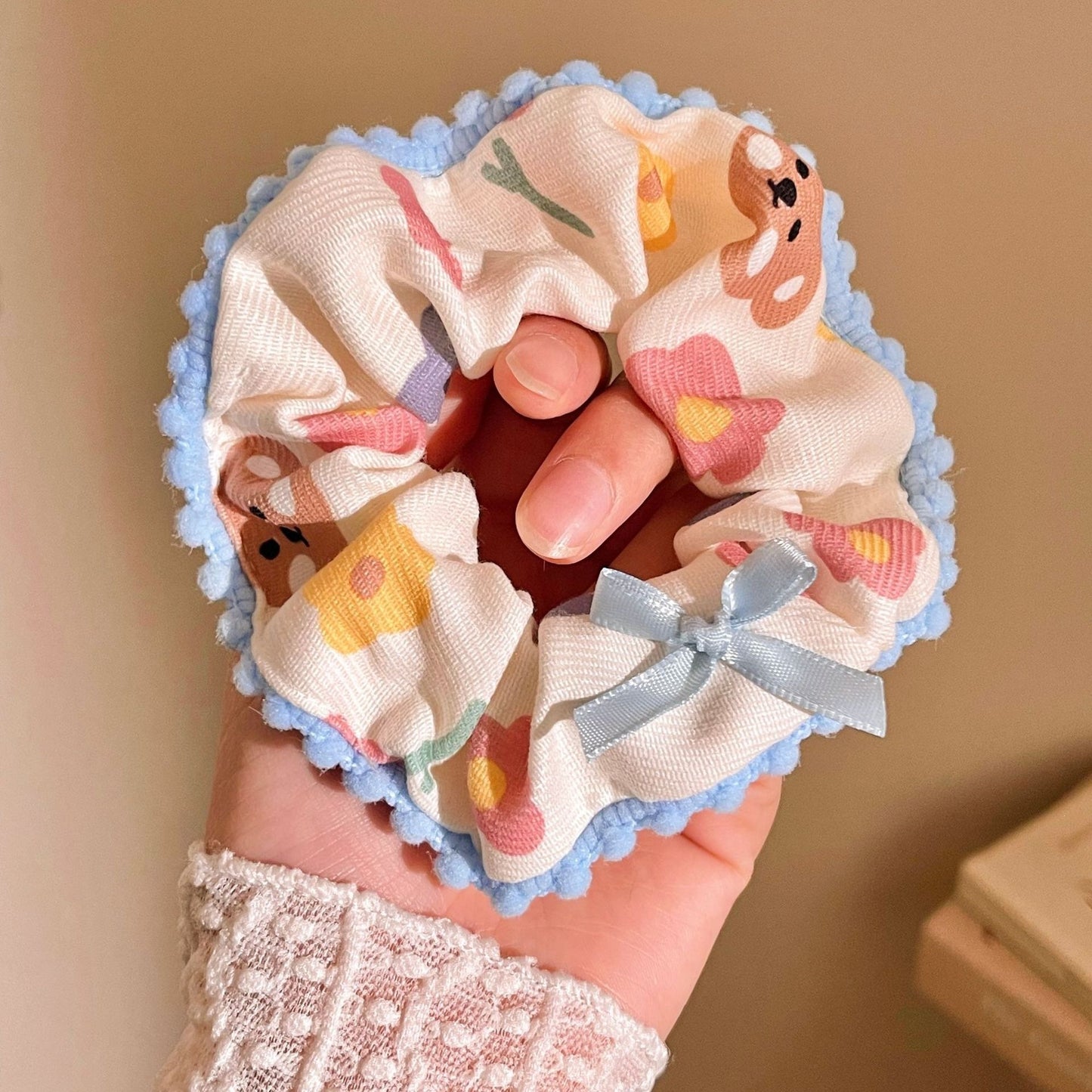 🎀 Strawberry & Bow Ruffle Scrunchies