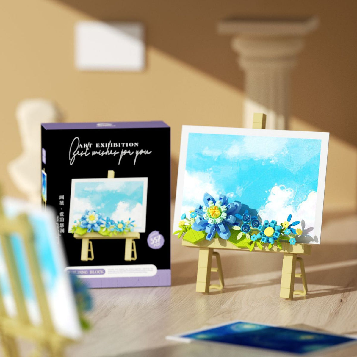 DIY 3D Art Exhibition Floral Building Blocks 🎨🌸
