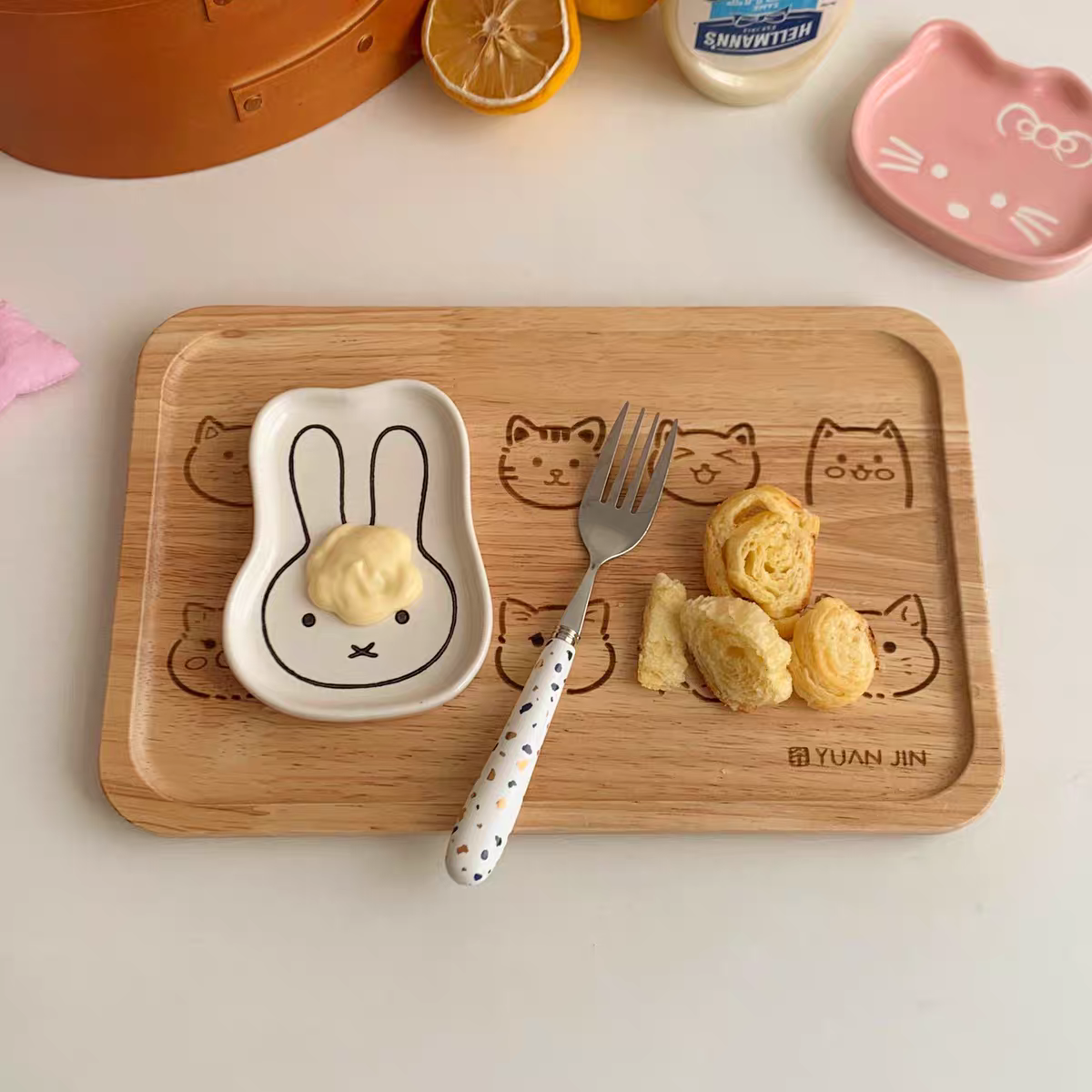 Miffy Hello Kitty Ceramic Mini Plate Trinket Tray