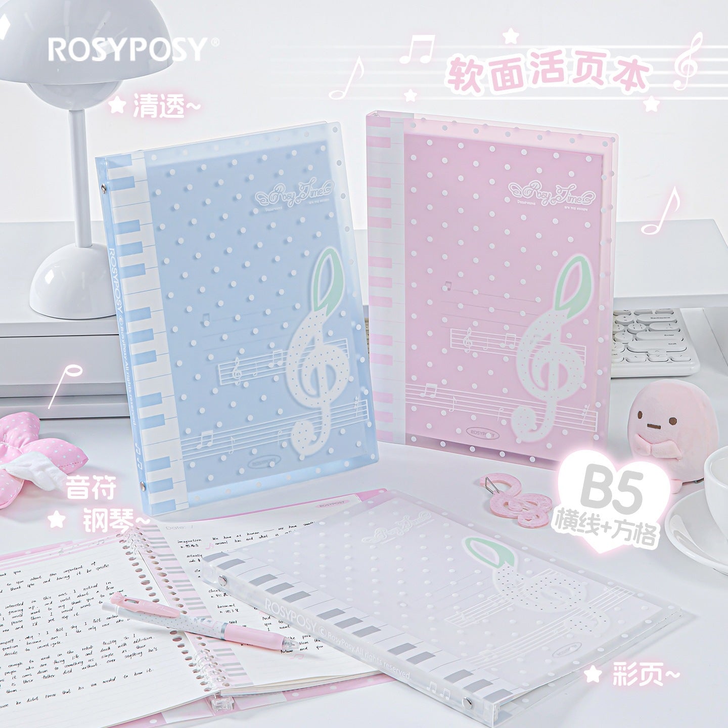 Pre - Order Rosy Posy B5 Music Binder