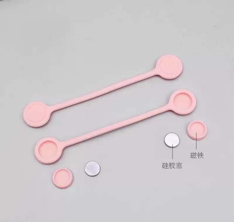 Set of 5 Silicone Cable Organisers - Tidy Tails Wire Cable Organiser Straps, Magnetic Twist Ties for Desk Management