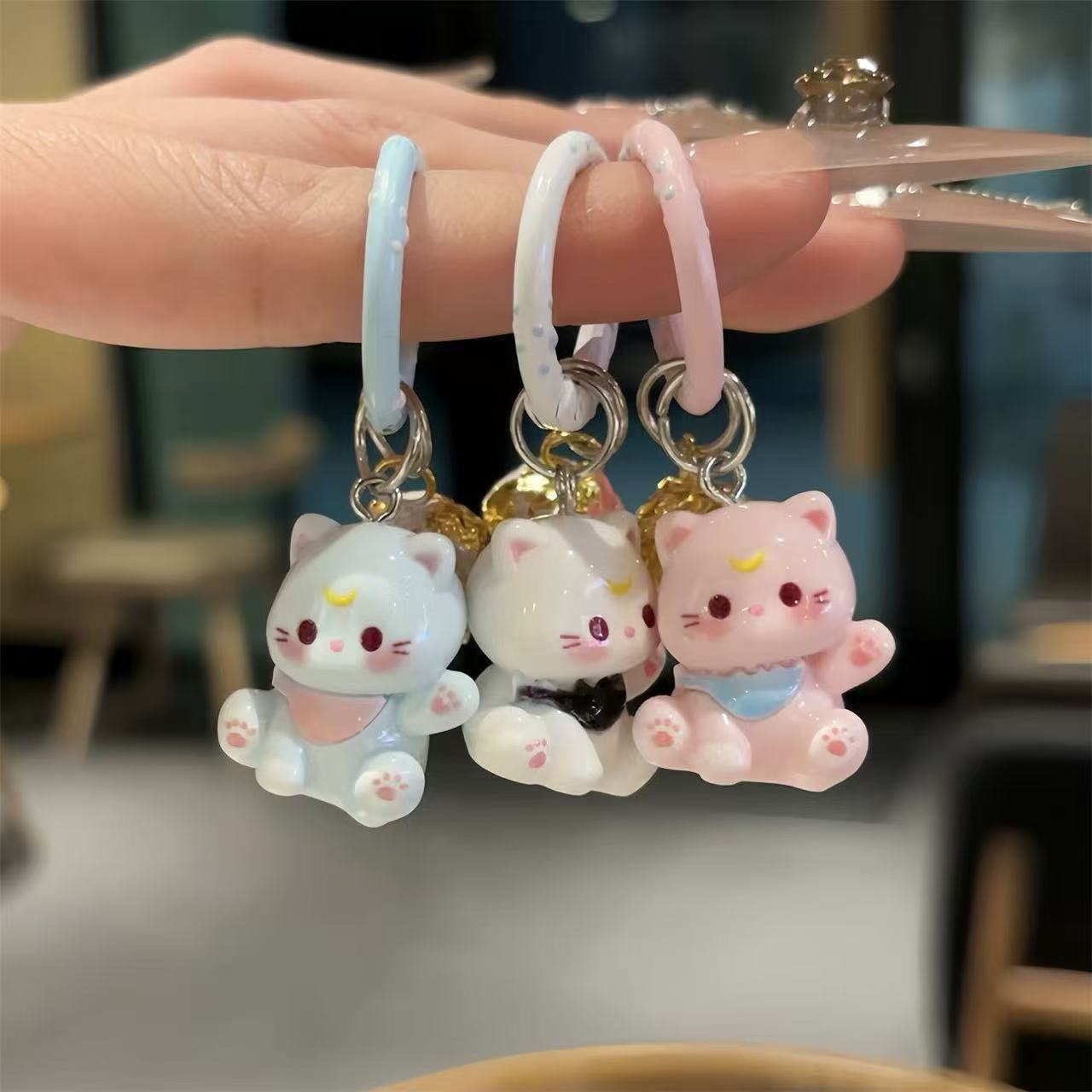 Cute Cat Bag Keychain Keycharm with Bell