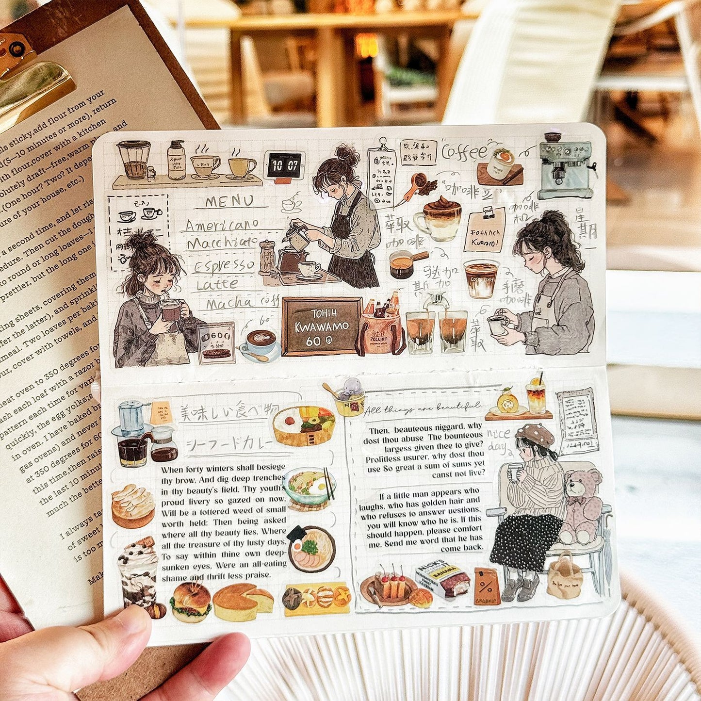 New Set of 4 Vintage Everyday Life Sticker Sheets