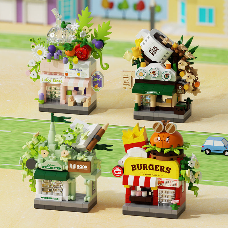 Mini Building Blocks Street Shops – DIY Kawaii Miniature Shops