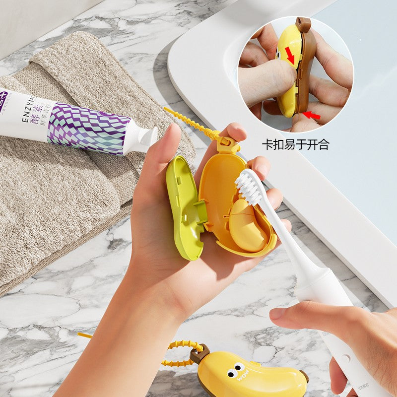 🍌 Banana Buddy Toothbrush & Toothpaste Holder Set