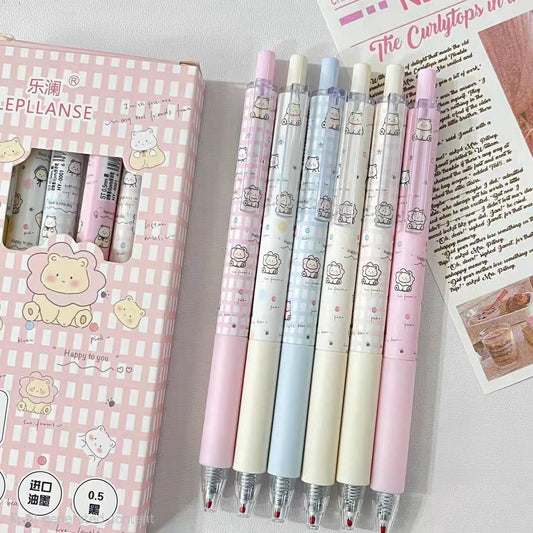 Doodle Lion and Darlings Gel Pen Set – Pack of 6 💕🖊️