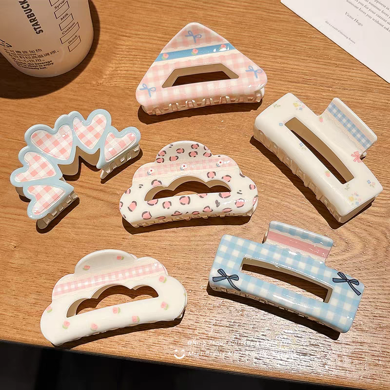 Premium Cute Patterned Hair Claw Clips Clutchers