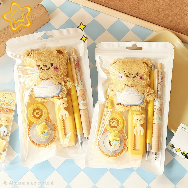Honey Bear Desk Stationery Survival Kit 🧸✨