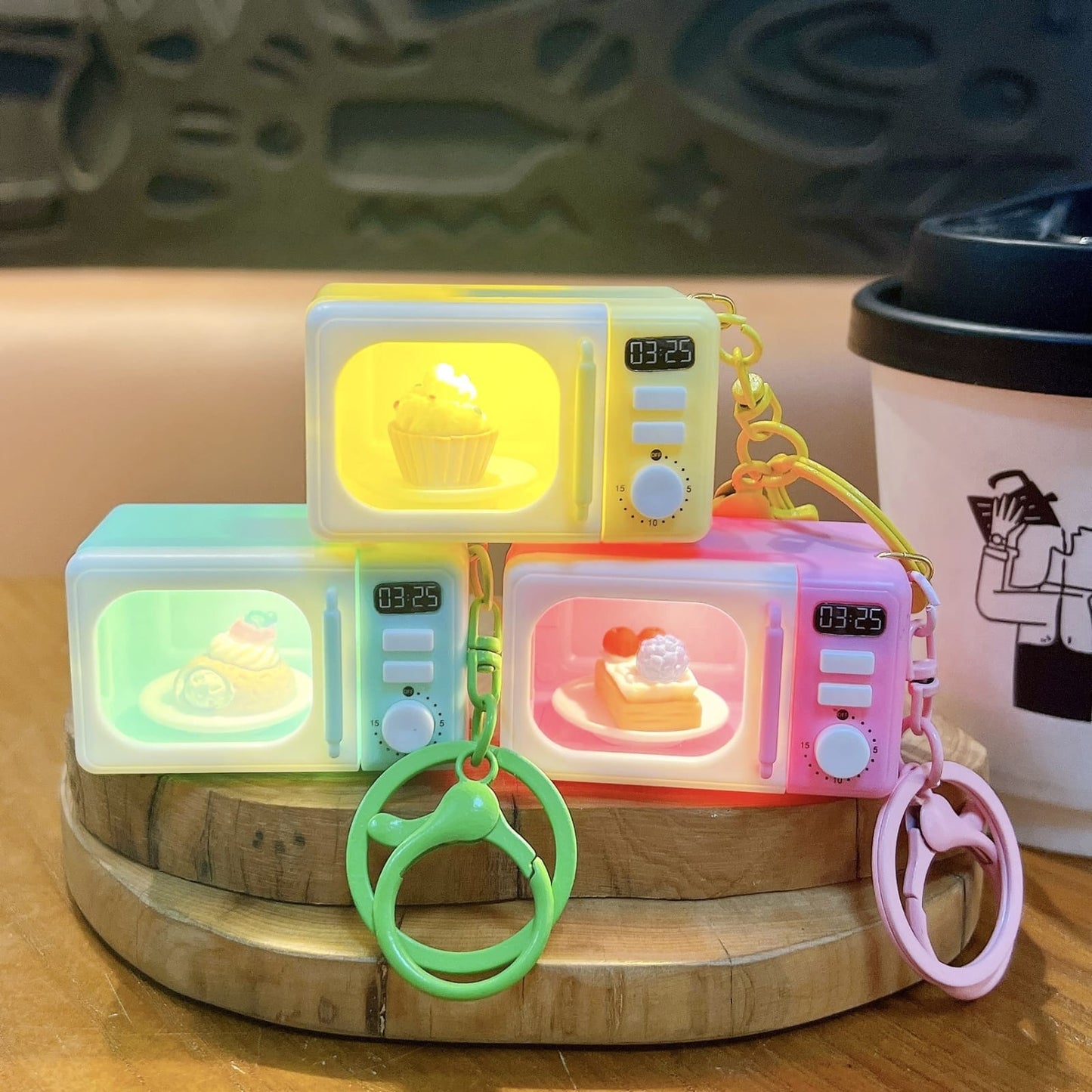 Mini Bakery Microwave Oven Keychain Light 🍰