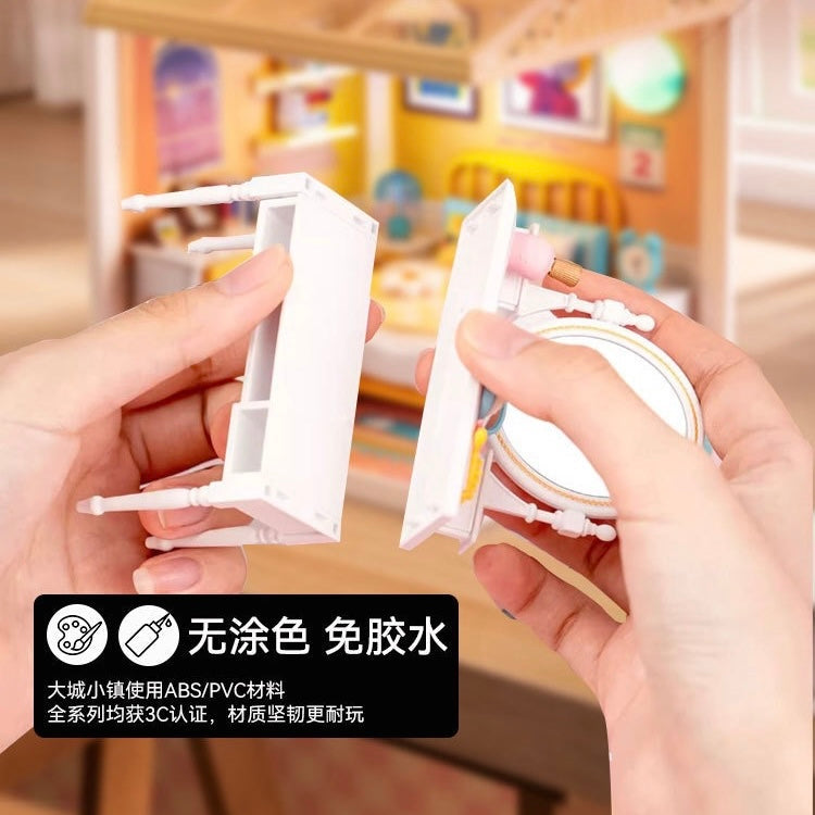 Small Town in Big City Scenes DIY Mini Miniature Set