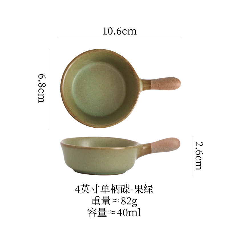 Mini Ceramic Sauce Pan Dip Bowl