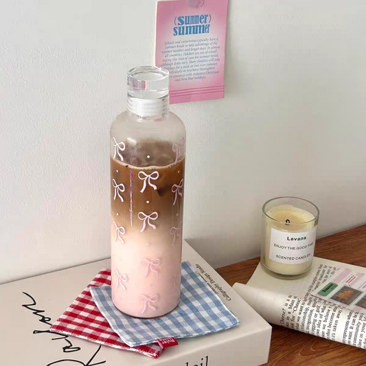 Pink Bow Minimal Bottle