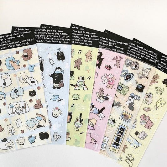 With Phantasia Cozy Life Sticker Sheets