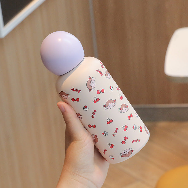 Cute Printed Handheld Thermos Water Bottles