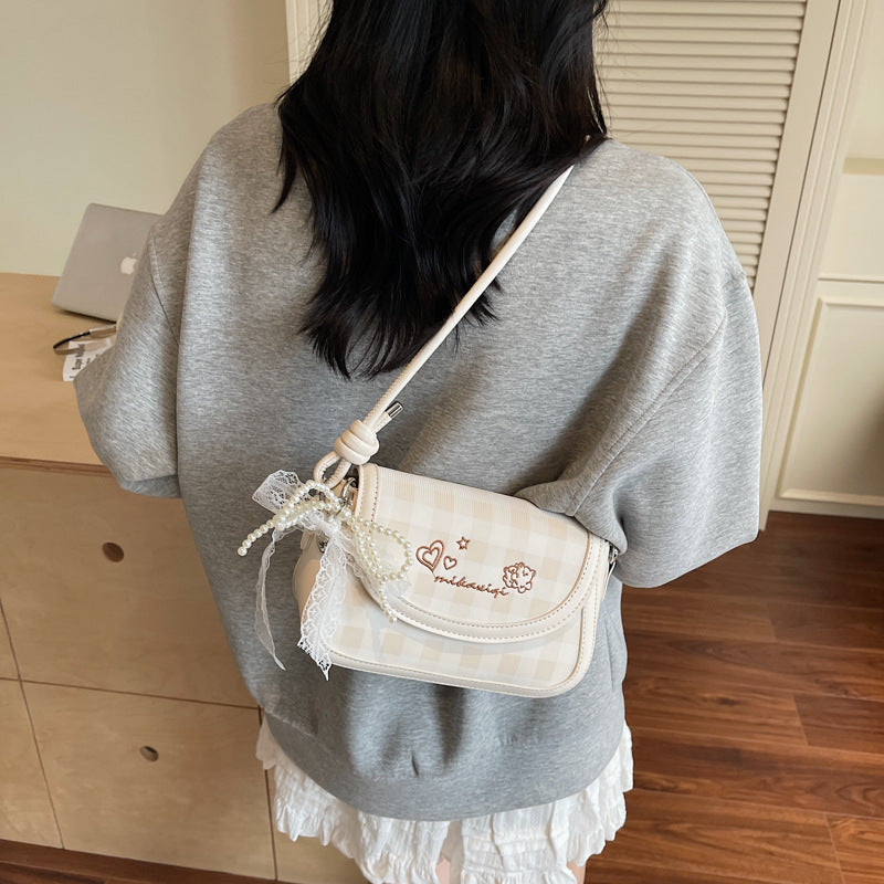 Coquette Checkered Mini Shoulder Bag 🎀👜✨