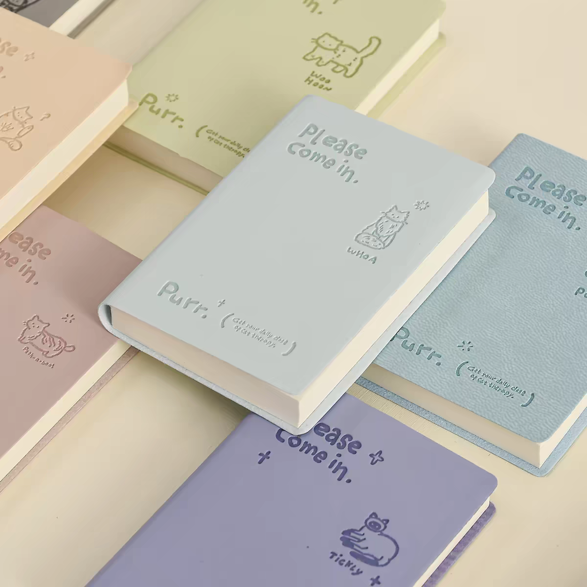 Pastel Purr Cat Hardcover Pocket Notebook