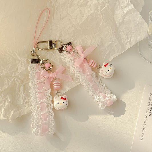 🎀✨ Lace & Hello Kitty Dream Charms Keychain ✨🎀
