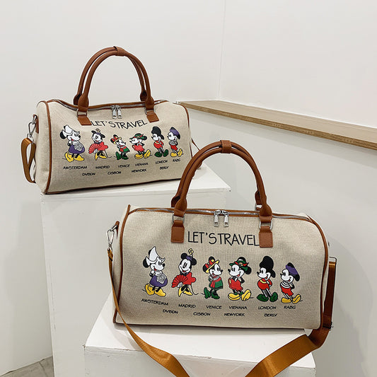 Let's Travel Cutie Mickey Minnie Duffle Bag