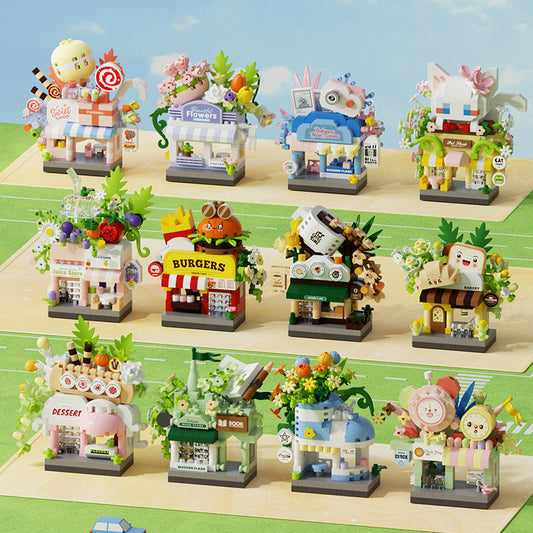 Mini Building Blocks Street Shops – DIY Kawaii Miniature Shops