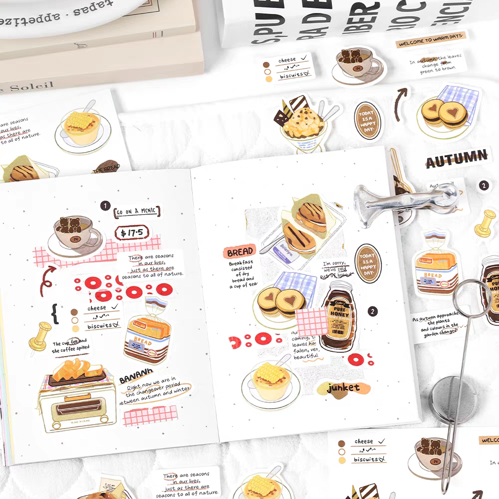 🌈 Papermore Set of 2 Aesthetic Sticker Sheets Set ✨📒🍰