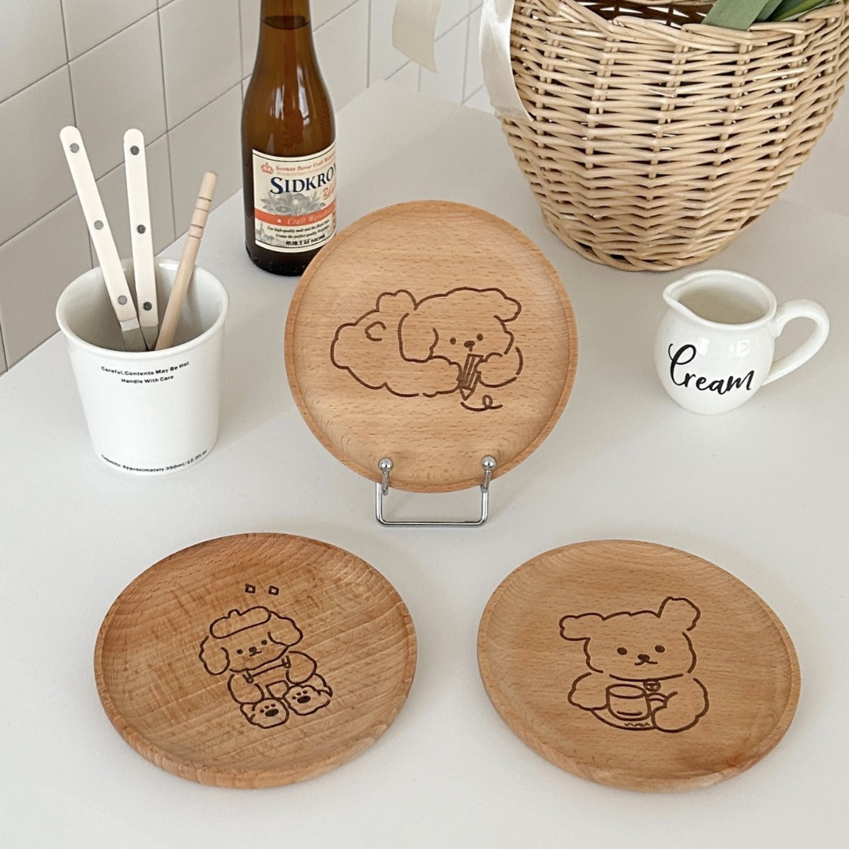 Pawfectly Wooden Pup Serving Plates 🐾