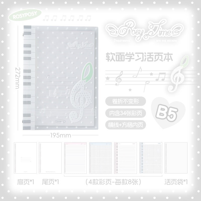 Pre - Order Rosy Posy B5 Music Binder