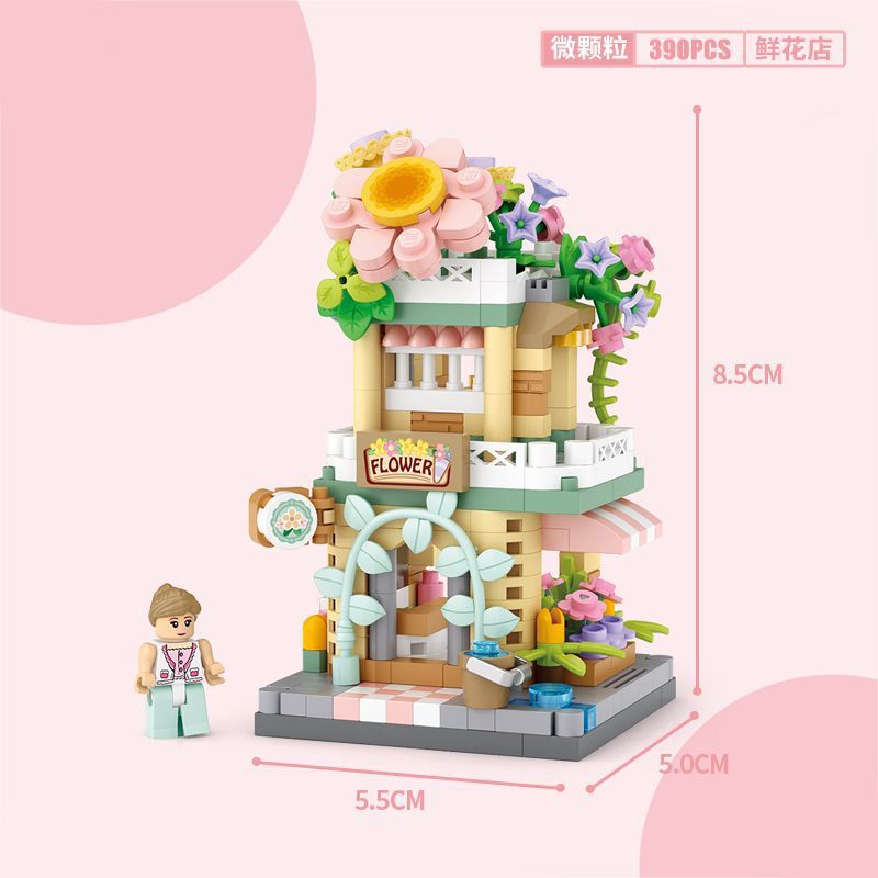 Pastel Mini Store Building Blocks House