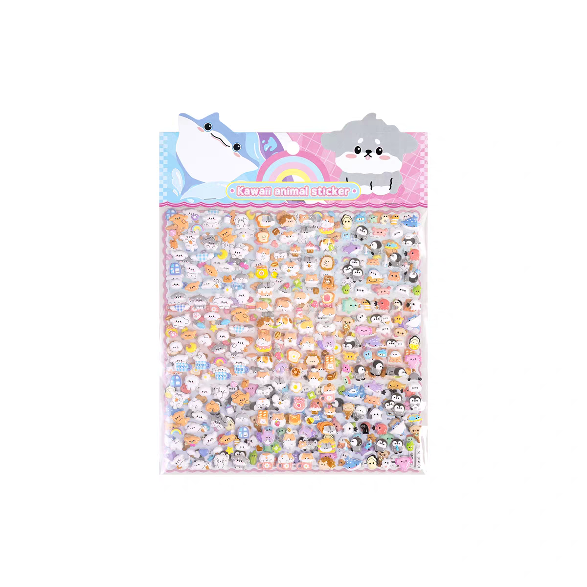 Cute Animal Puffy Jumbo Sticker Sheet